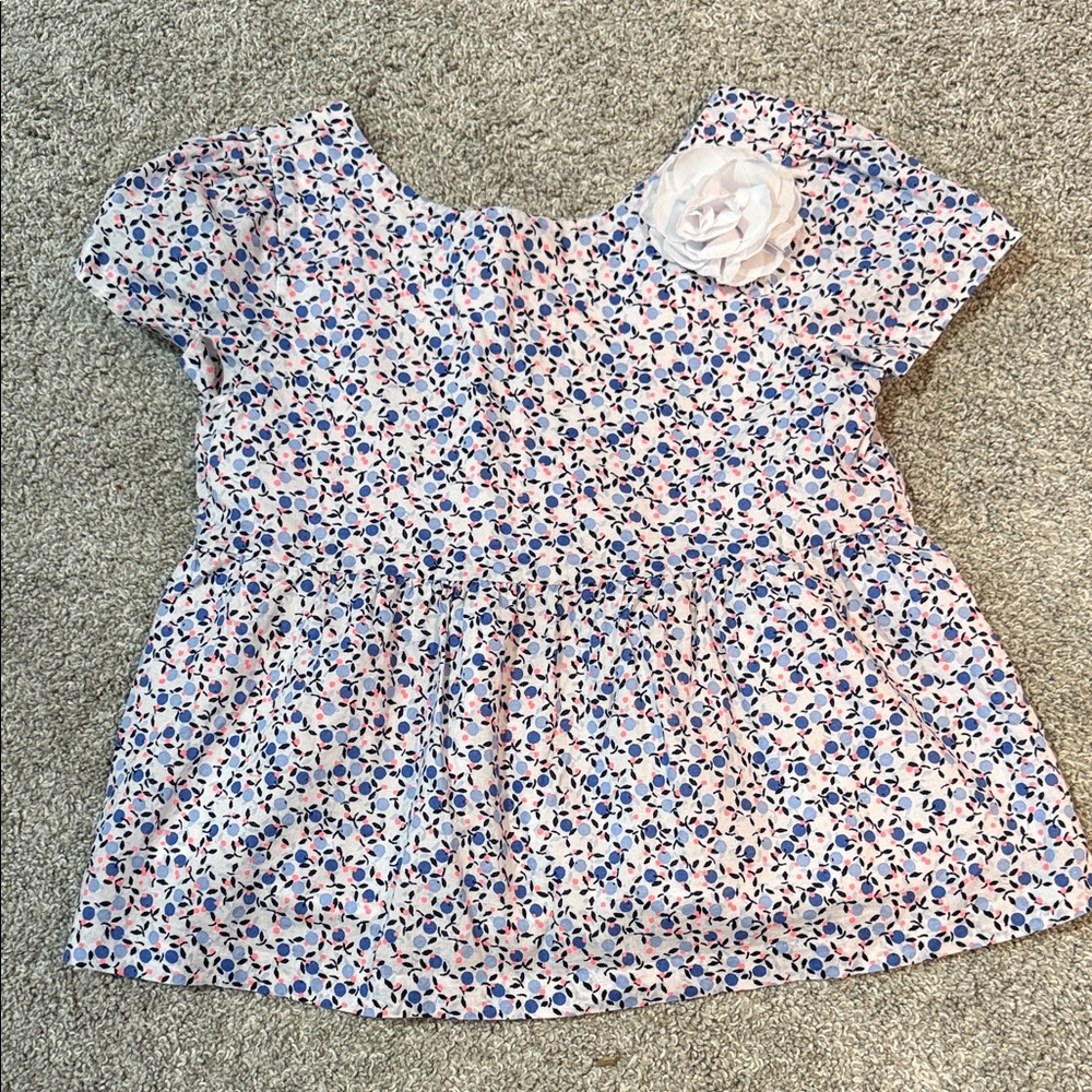 Janie and Jack Floral Peplum Top - size 7